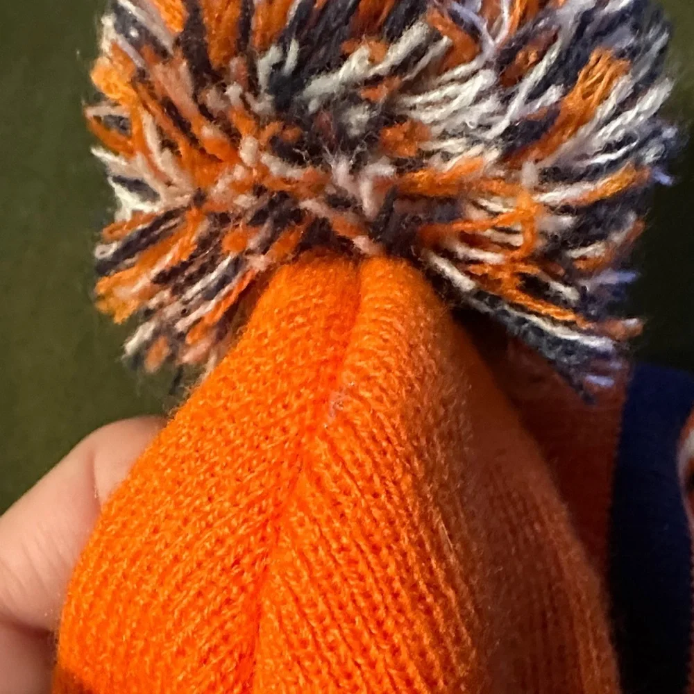 Broncos Kids Orange Knit Fleece-Lined Hat